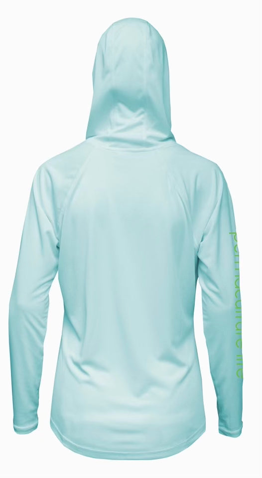 Ladies - Hoodie Sun Shirt made from REPREVE - Color Icy Blue