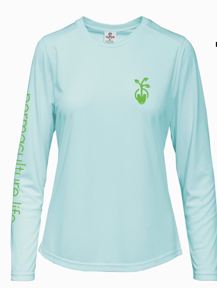 Long Sleeve Sun Shirt made from REPREVE - Icy Blue